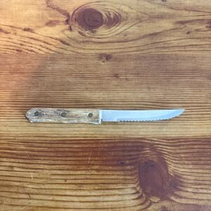 JA Dornschaft Serrated Steak Knife Wooden Handle Stainless Steel Taiwan